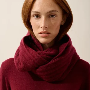 HUTTON tour de cou 4 fils bordeaux