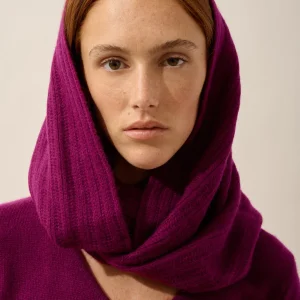 HUTTON tour de cou 4 fils prune