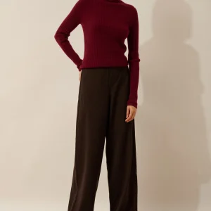 HYPNOS pull col roulé mûre