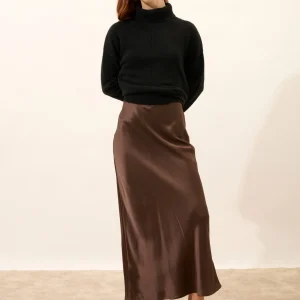 ILONA pull col roulé noir