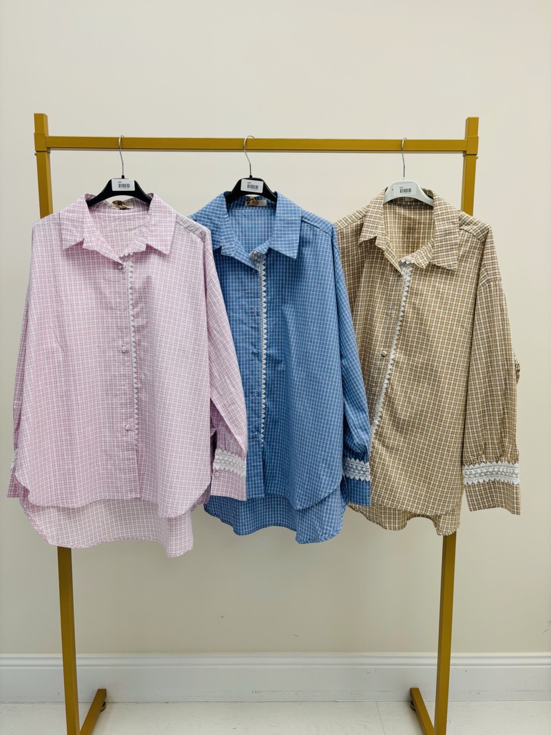 Chemise Oversize à Petits Carreaux en Coton – esprit chic décontracté – Image 8