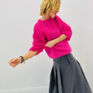 Pull Col Rond en 80% Kid Mohair – douceur absolue et élégance intemporelle