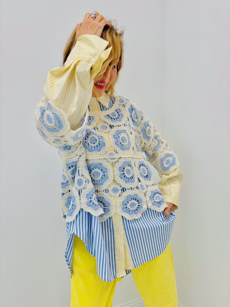 Pull Crochet Bohème à Motifs Floraux - Image 7