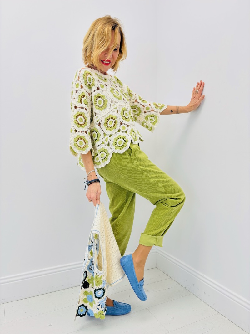 Pull Crochet Bohème à Motifs Floraux - Image 4