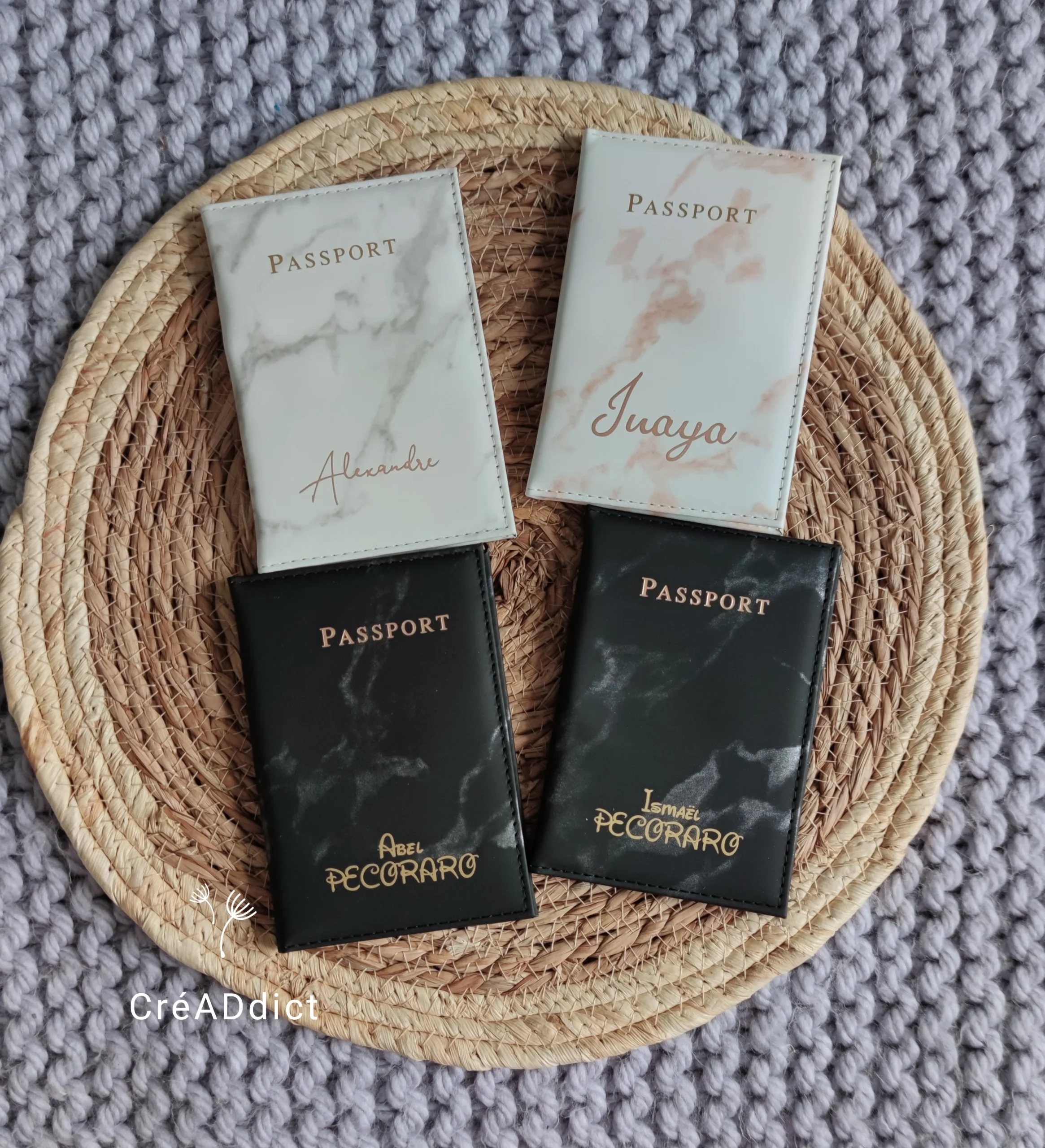 COUVERTURE PASSEPORT & son étiquette bagage - Image 3