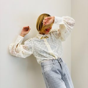 Chemise En Voile Texturé À Motifs En Relief