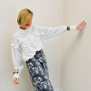 Chemise Fluide À Volants En Viscose