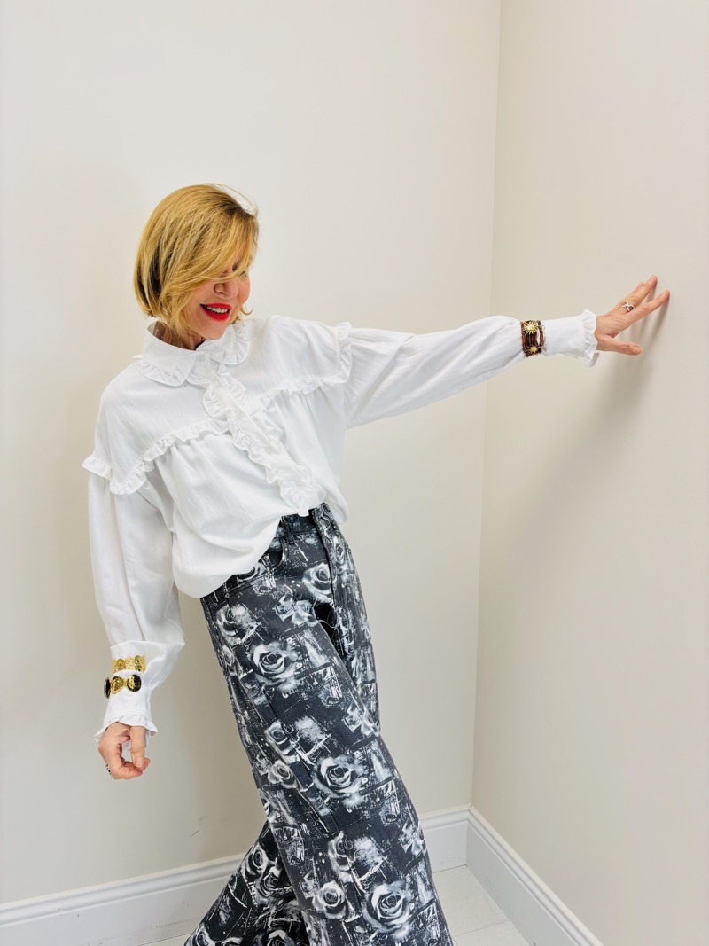 Chemise Fluide À Volants En Viscose