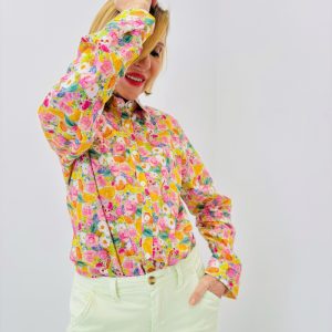 Chemise Fleurie en Coton – éclat printanier et féminité assumée
