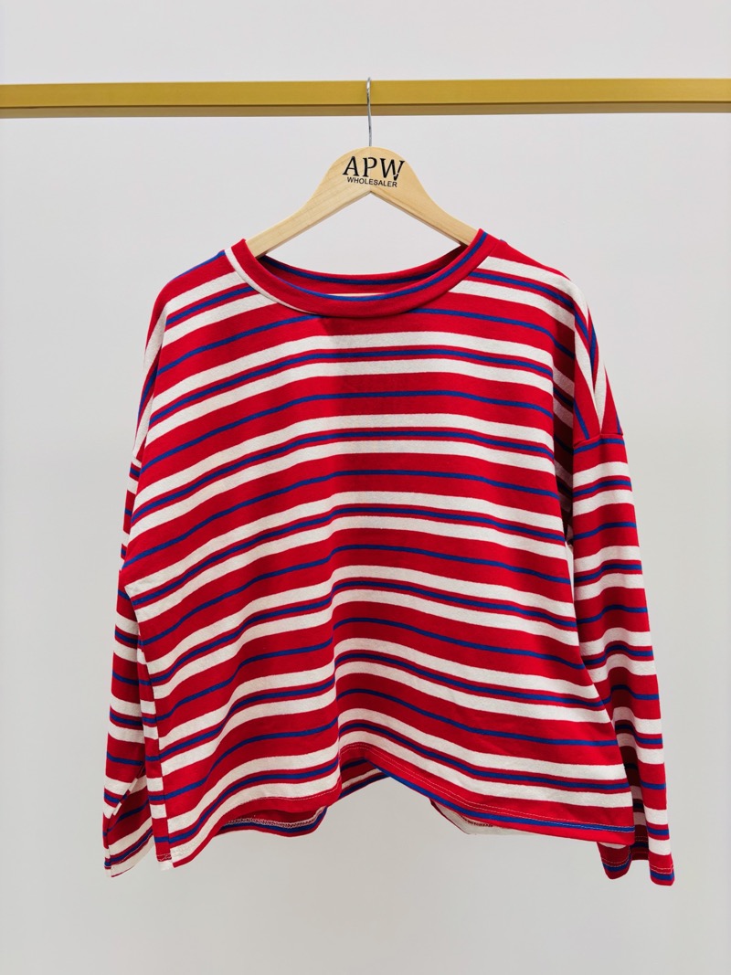 Pull Rayé en Coton Doux à Esprit Graphique - Image 4