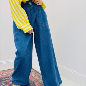 Jean Palazzo À Taille Élastiquée – Allure Fluide Et Esprit Moderne