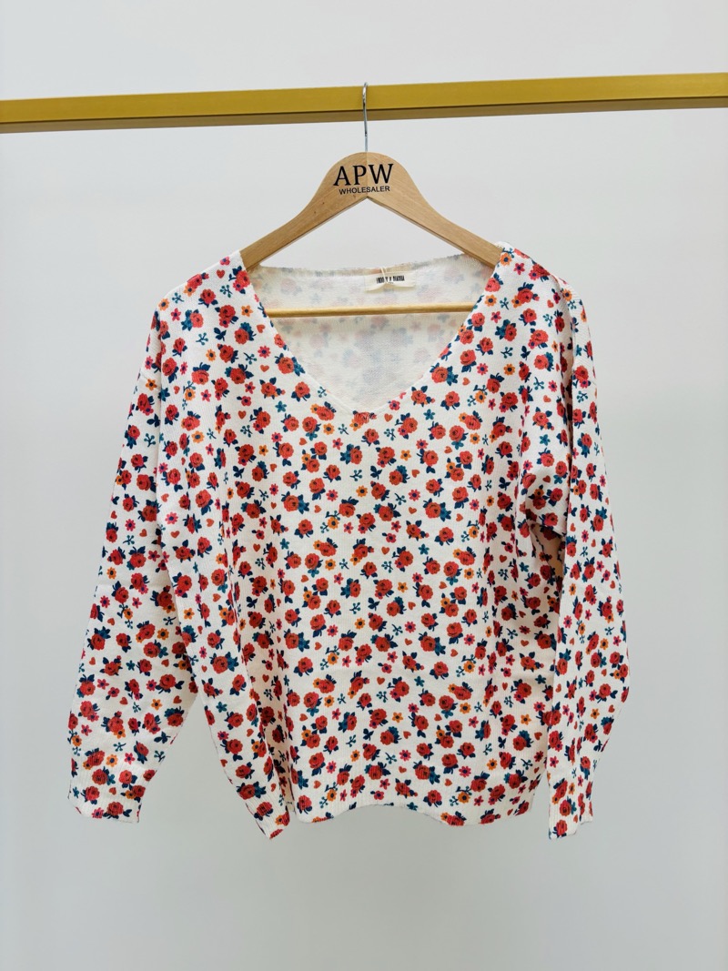 Pull Liberty À Col V En Maille Fluide – Image 3