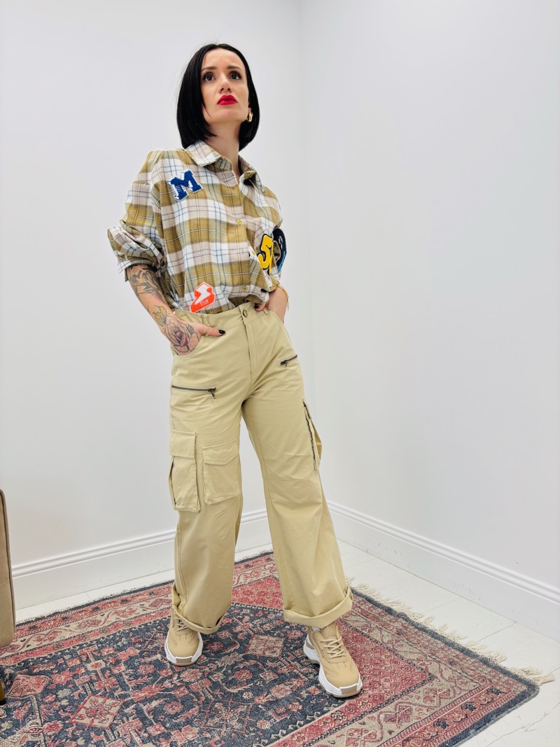 Chemise à Carreaux en Coton – Patchs Esprit Campus - Image 6