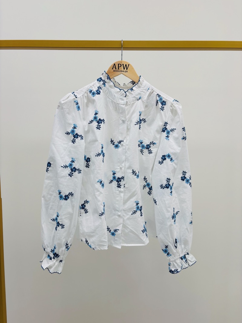 Chemise Brodée en Coton – Élégance Romantique – Image 3