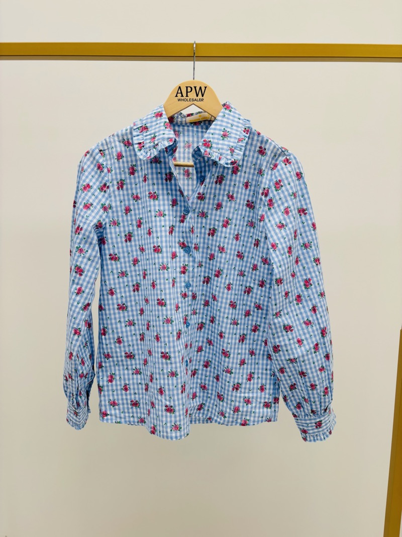 Chemise Coton Vichy Fleuri – Esprit Romantique & Intemporel – Image 3