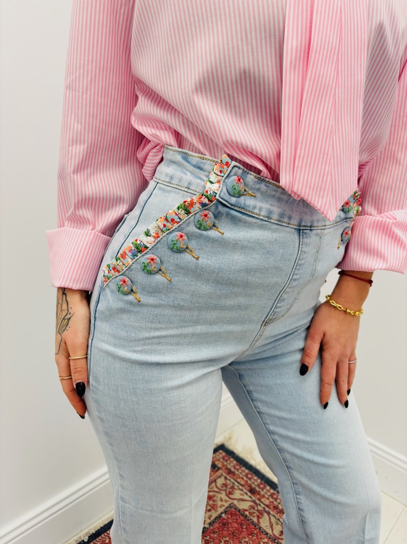 Jean Liberty Coupe Wide Leg – Détail Brodé & Esprit Bohème Chic – Image 7