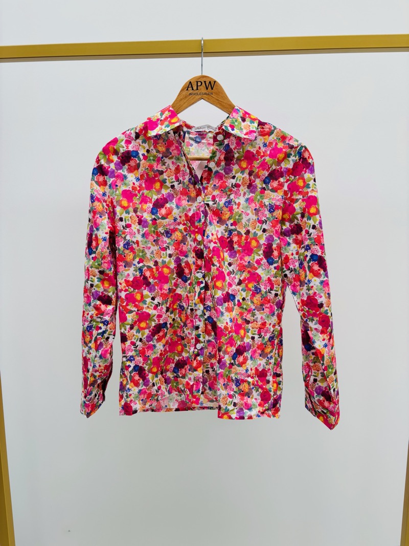 Chemise Fleurie Multicolore en Coton – Éclat Printanier & Style Féminin – Image 3