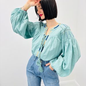 Tunique Bohème en Coton Brodé – Esprit Artisanal & Douceur Naturelle