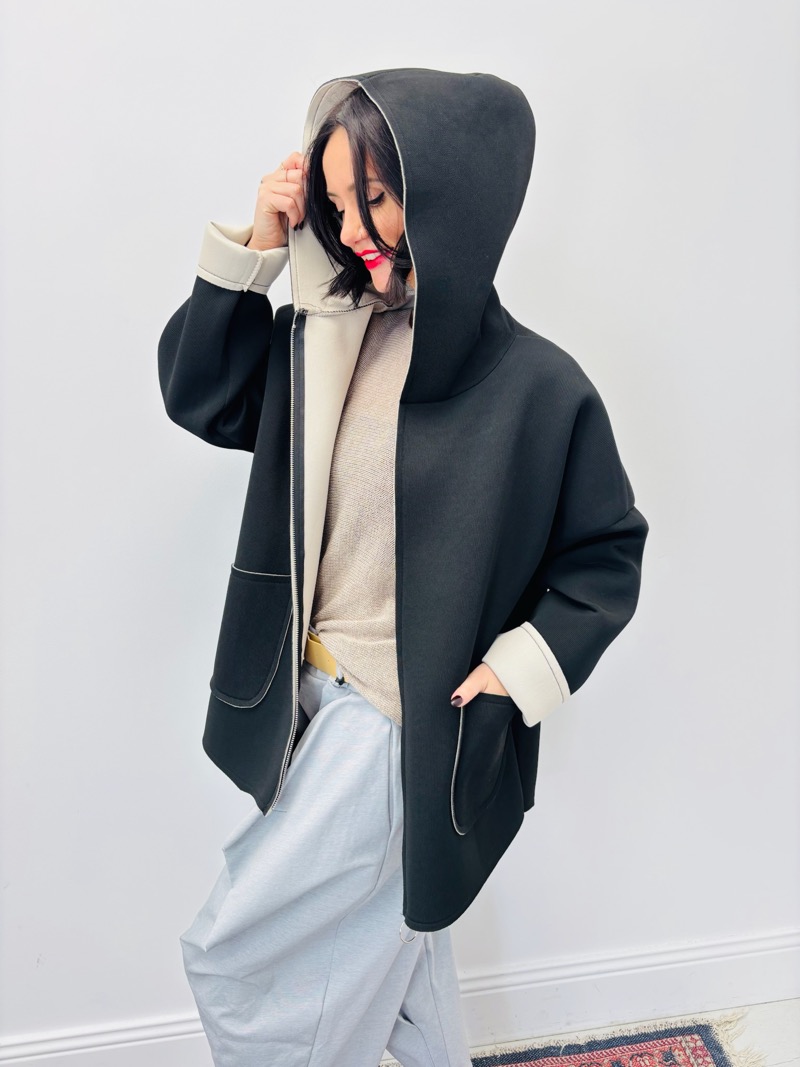 Veste À Capuche En Néoprène À Coupe Moderne Et Confort Structuré – Image 5