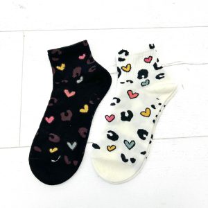 Chaussettes Fantaisie Léopard & Cœurs en Coton Doux