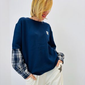 Pull 2-en-1 à Manches Chemise – Casual Chic & Esprit Moderne