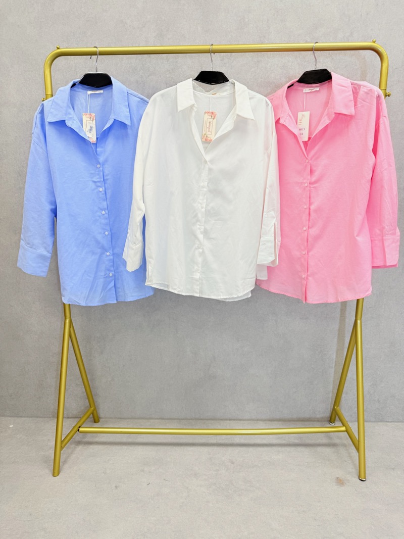 Chemise fluide unie rose vif – Grande Taille – Élégance moderne et confort absolu - Image 3