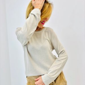 T-shirt Manches Longues en maille fluide au toucher doux