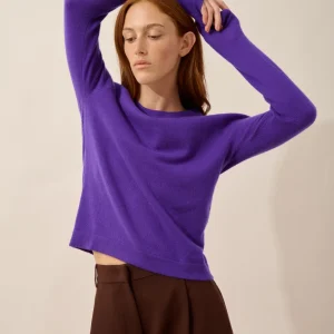 JANE pull col rond gentiane