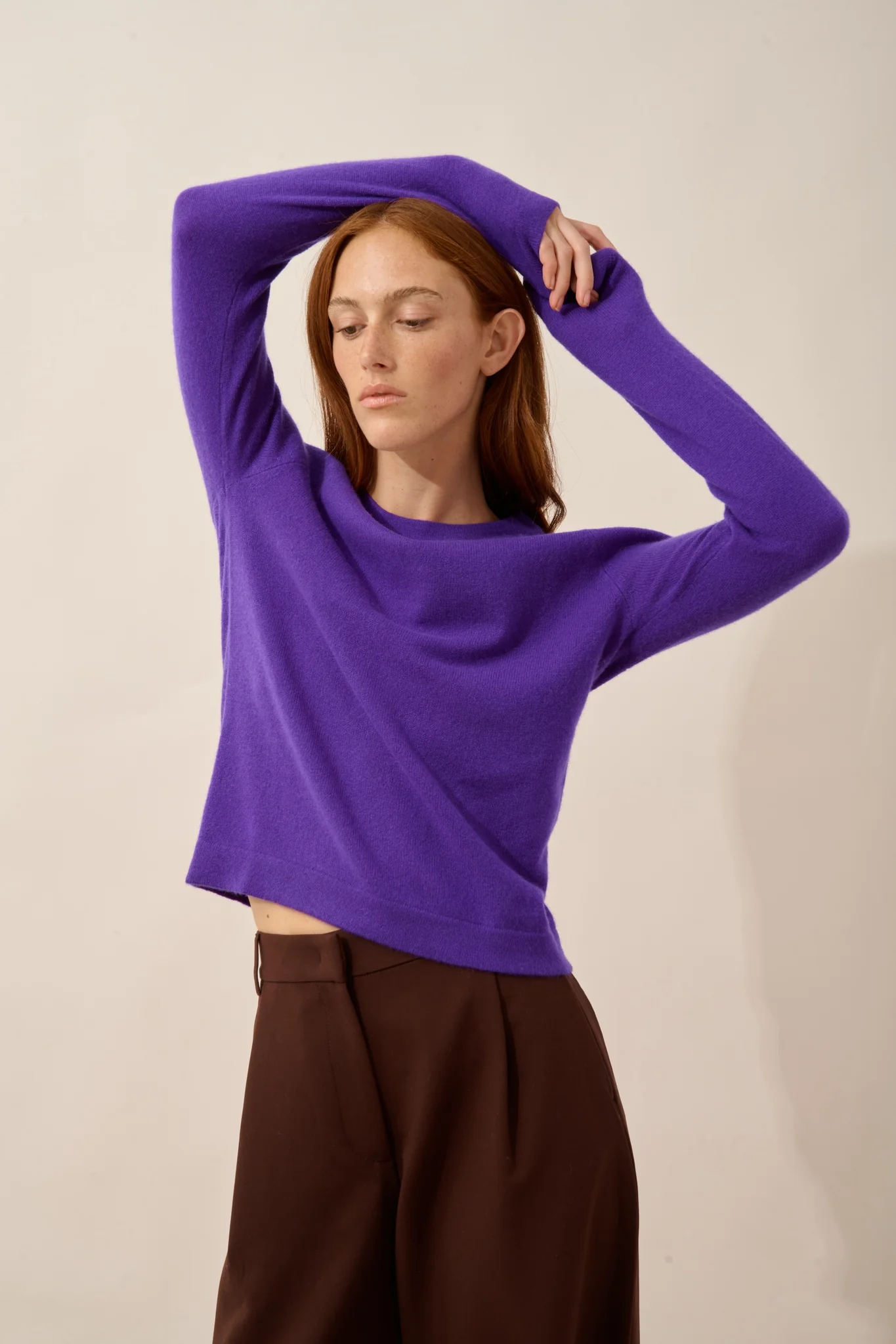 JANE pull col rond gentiane – Image 2