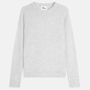 JANE pull col rond gris perle chiné