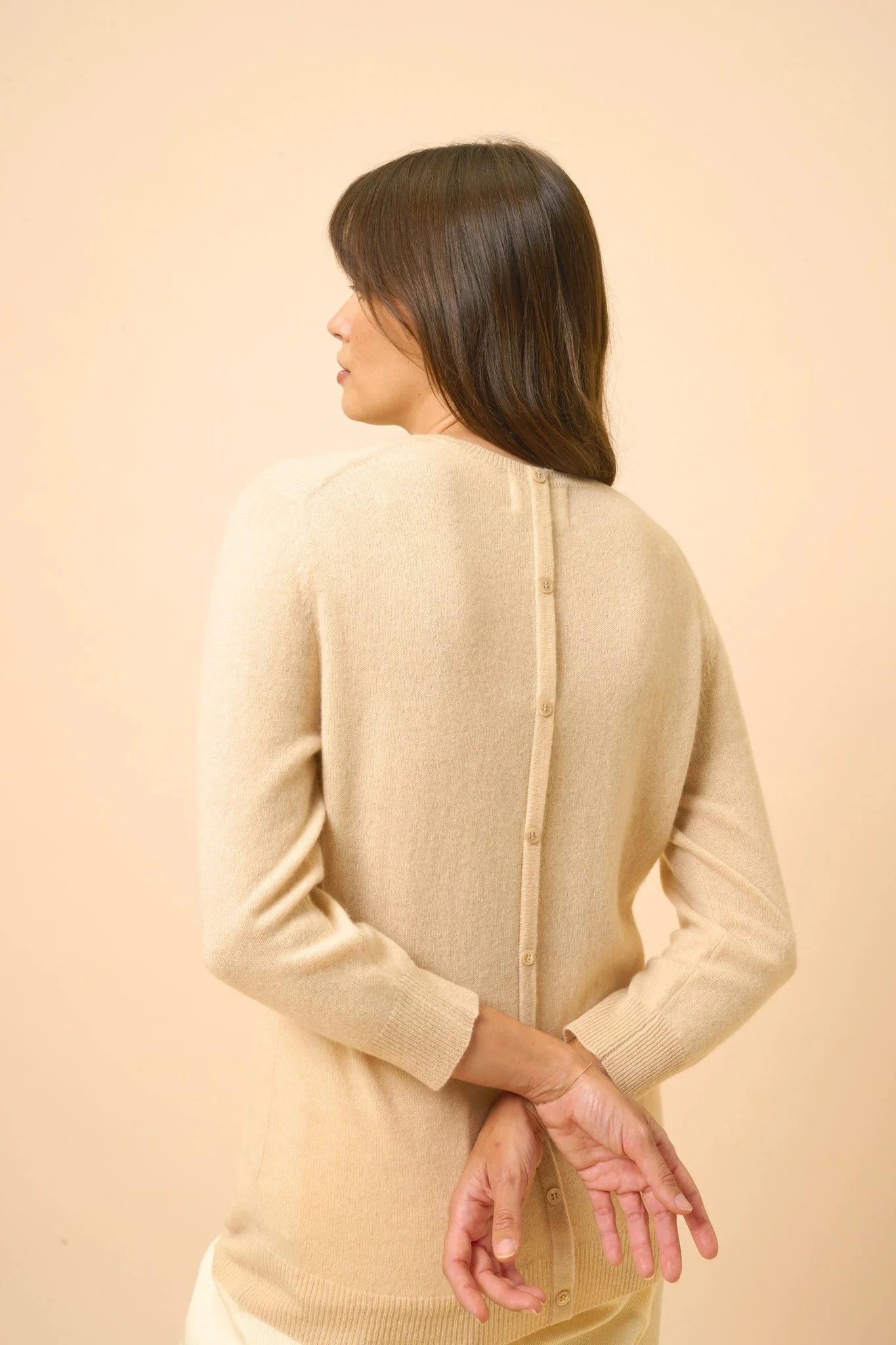 JANICE pull col rond sable – Image 3