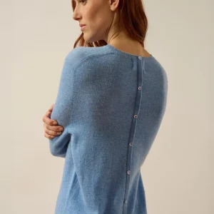 JANICE pull col rond sky