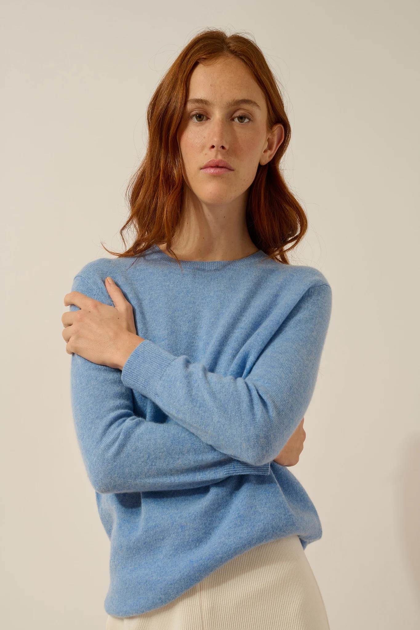 JANICE pull col rond sky – Image 4