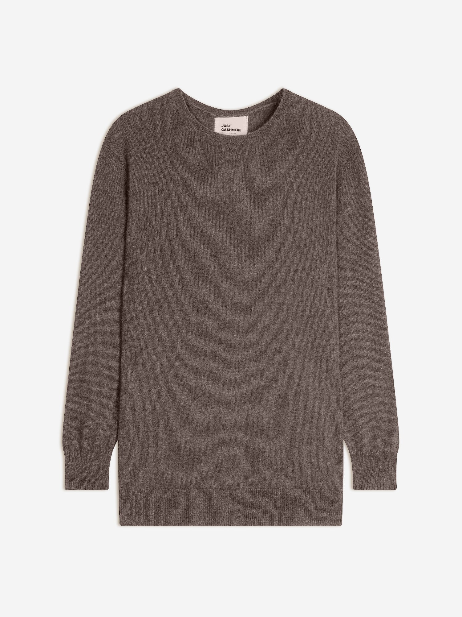 JANICE pull col rond taupe chiné - Image 5