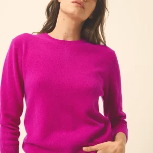 JANICE pull col rond violine