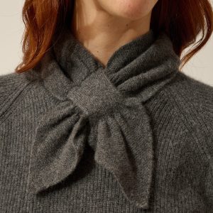 LANE écharpe nouée 6 fils anthracite chiné