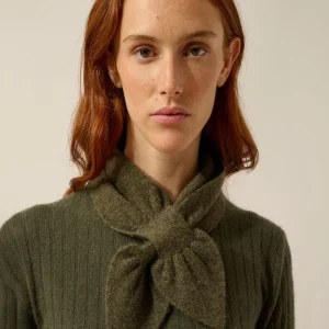 LANE écharpe nouée 6 fils army chiné