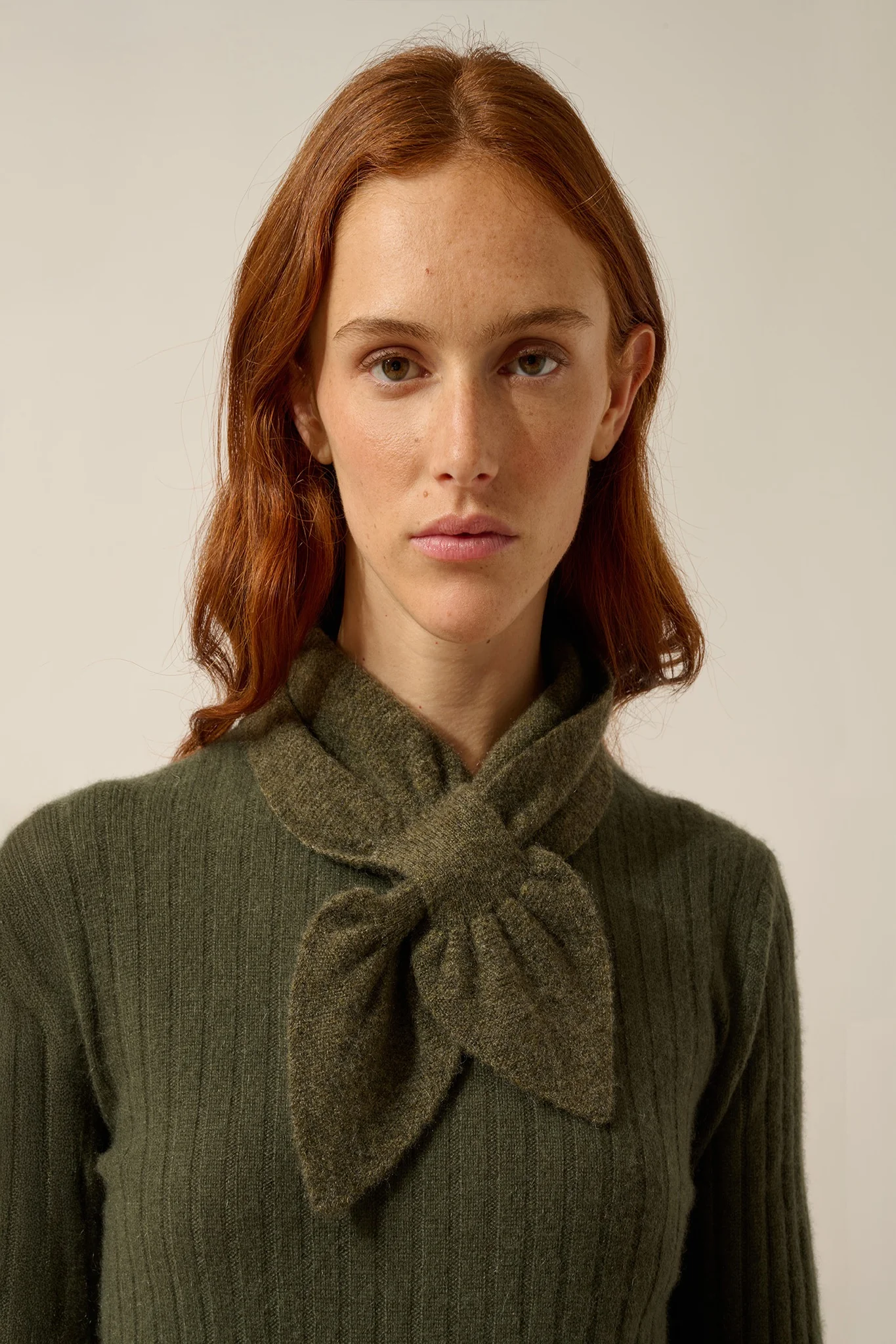 LANE écharpe nouée 6 fils army chiné – Image 2