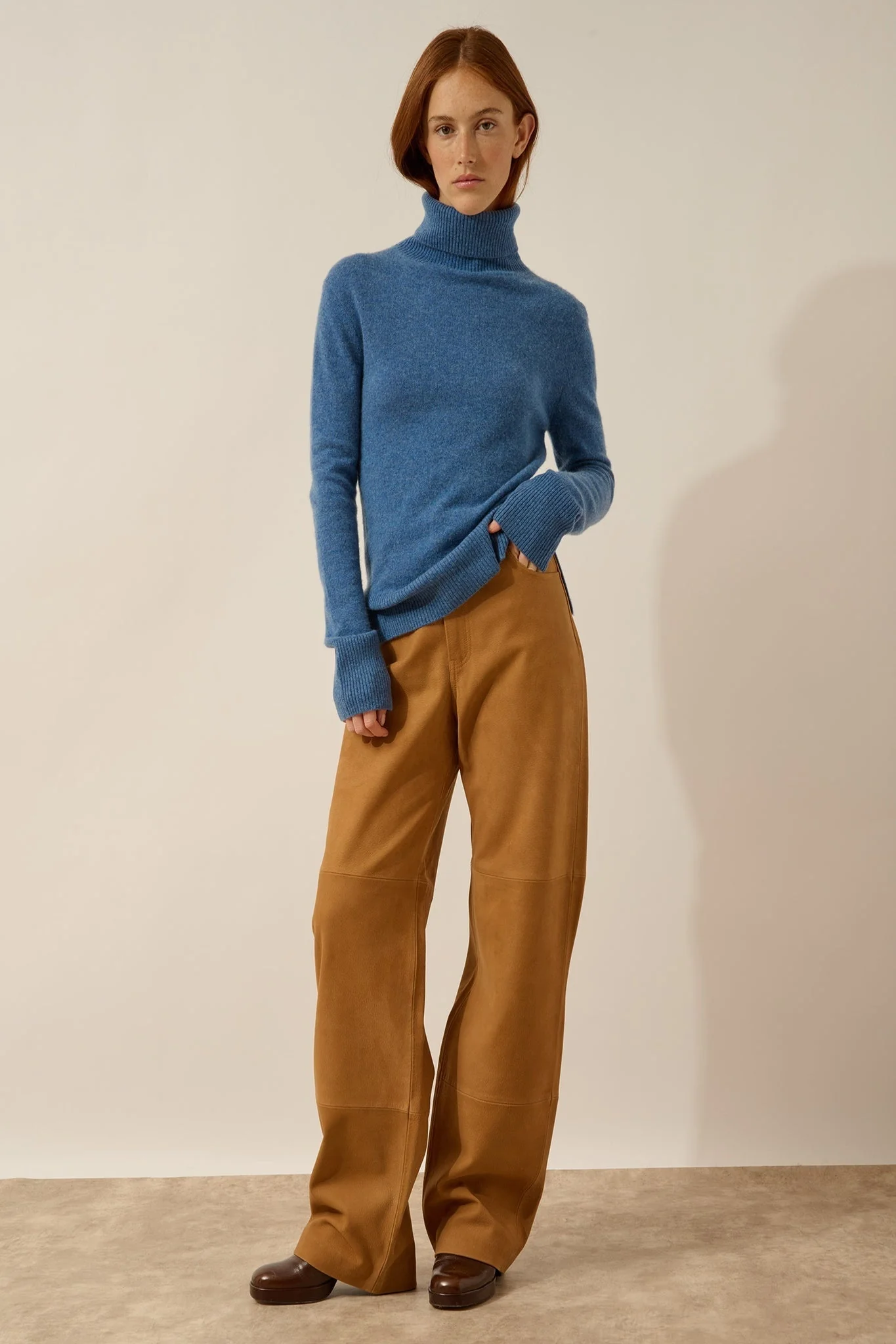 LEXIE pull col roulé bleu denim - Image 2