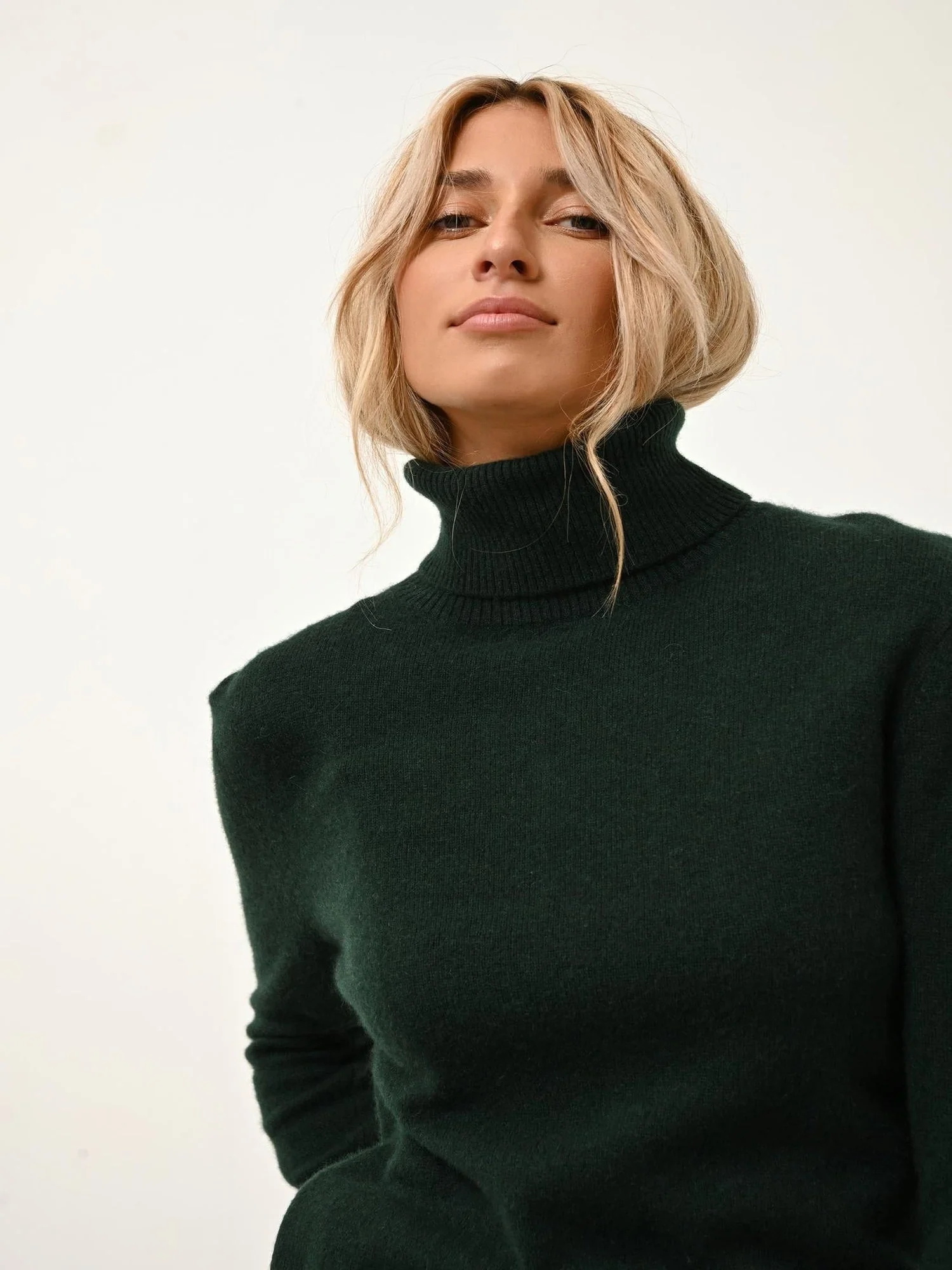 LEXIE pull col roulé cyprès - Image 2