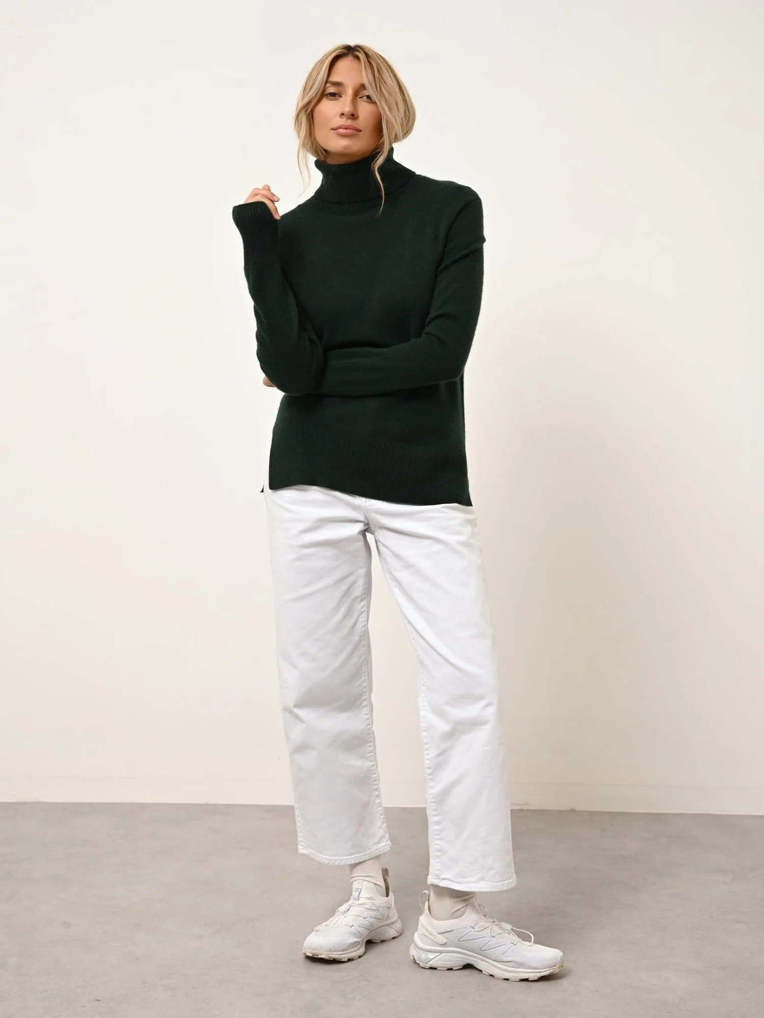 LEXIE pull col roulé cyprès - Image 3