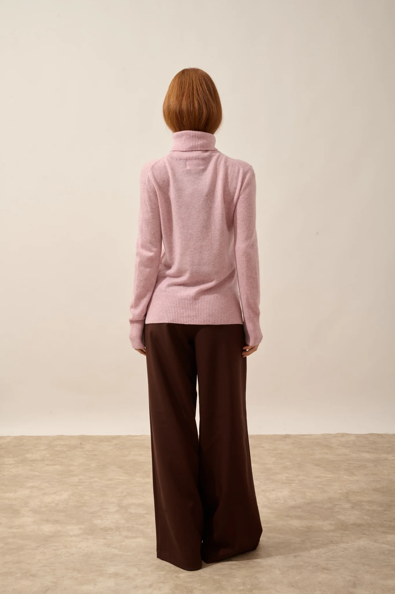 LEXIE pull col roulé guimauve chiné - Image 4