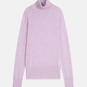 LEXIE pull col roulé mauve chiné