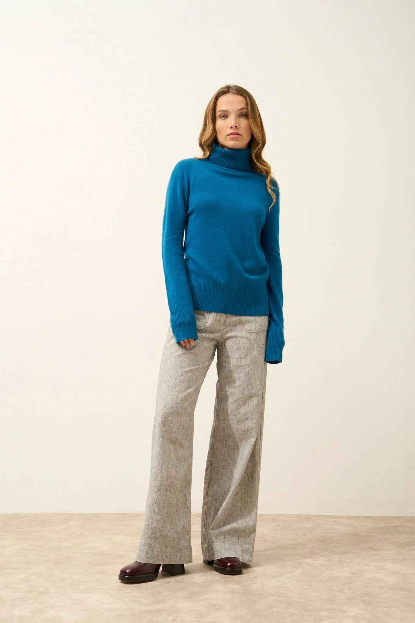 LEXIE pull col roulé paon - Image 3