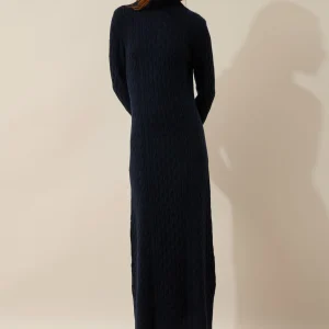 MIKO robe col montant 4 fils navy