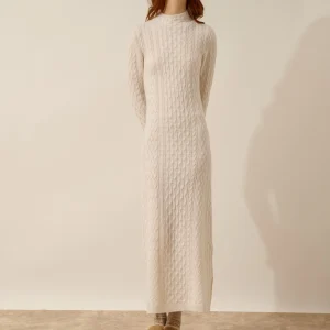 MIKO robe col montant 4 fils neige