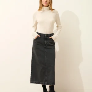 MIRAYA pull col roulé ivoire