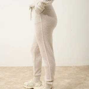 NARELLA jogging bi-color gris perle chiné/ivoire