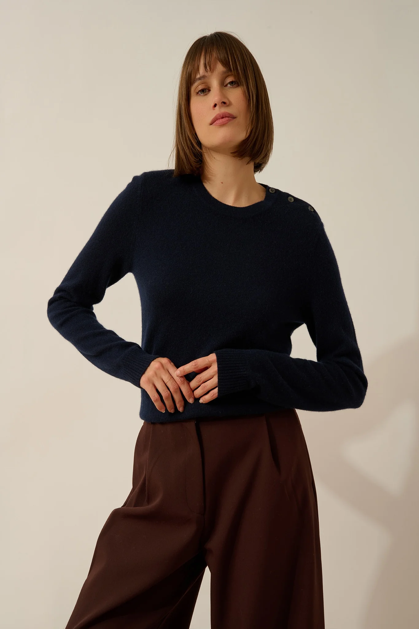 ORELIEN pull col rond marin navy - Image 2