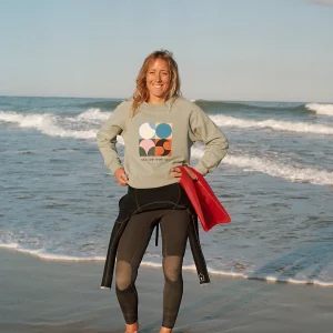 FLAG Sweat raglan vert sec femme